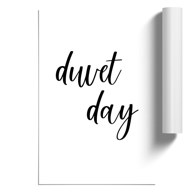 Duvet Day - Frameless Print, 59cm H x 42cm W x 0.1cm D