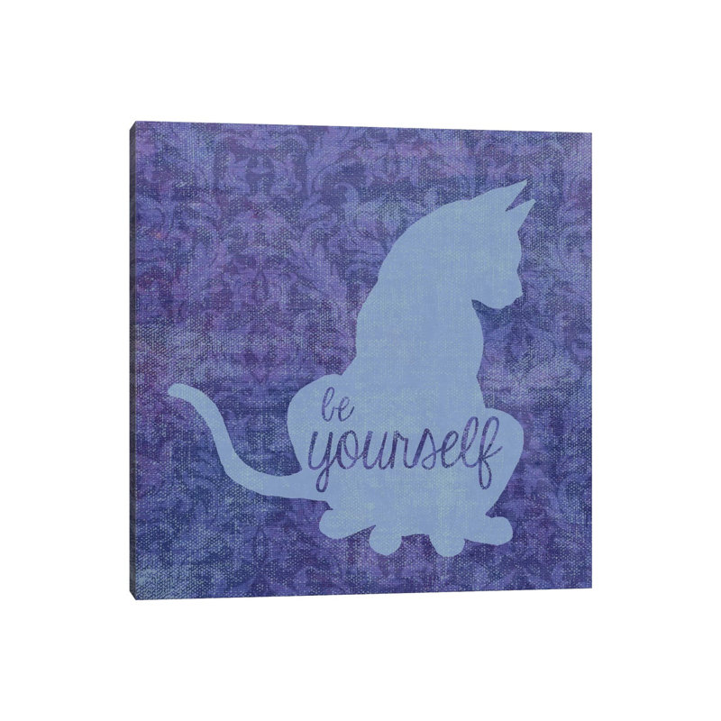 Inspirational Quotes - Cat by Erin Clark - Wrapped Canvas Print, 66.04 cm H x 66.04 cm W x 1.91 cm D