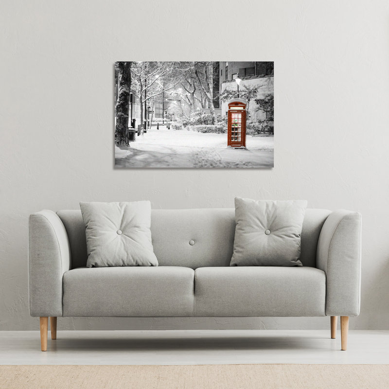 London Snow - Wrapped Canvas Print, 46cm H x 46cm W