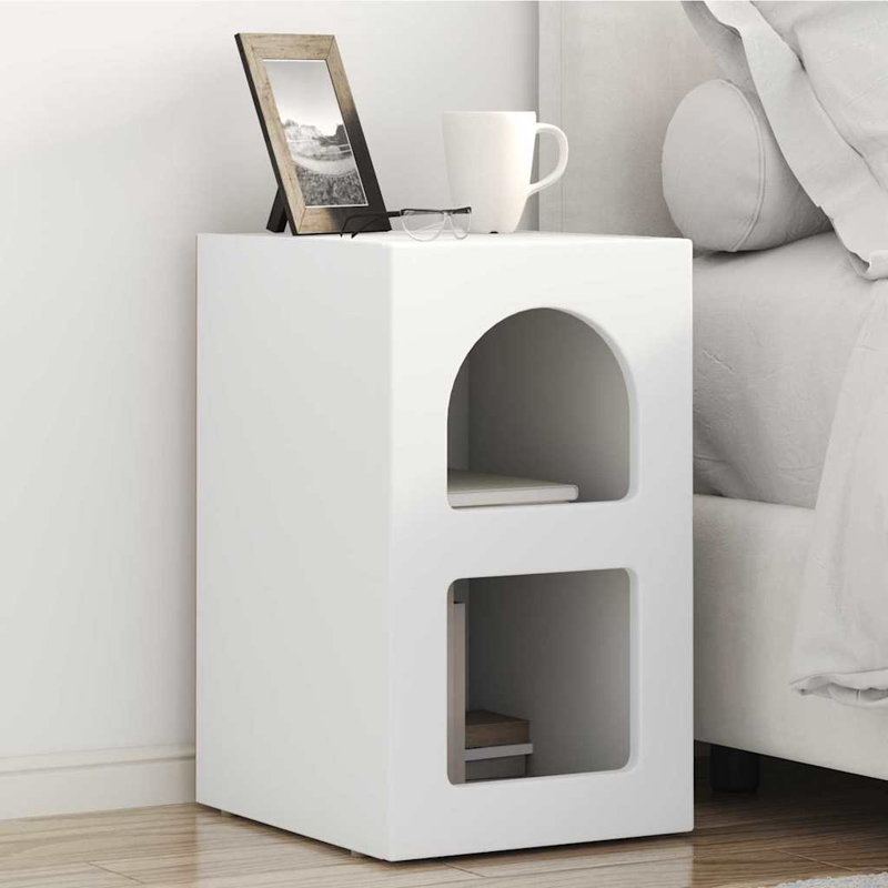 29.5cm W Manufactured Wood Bedside Table