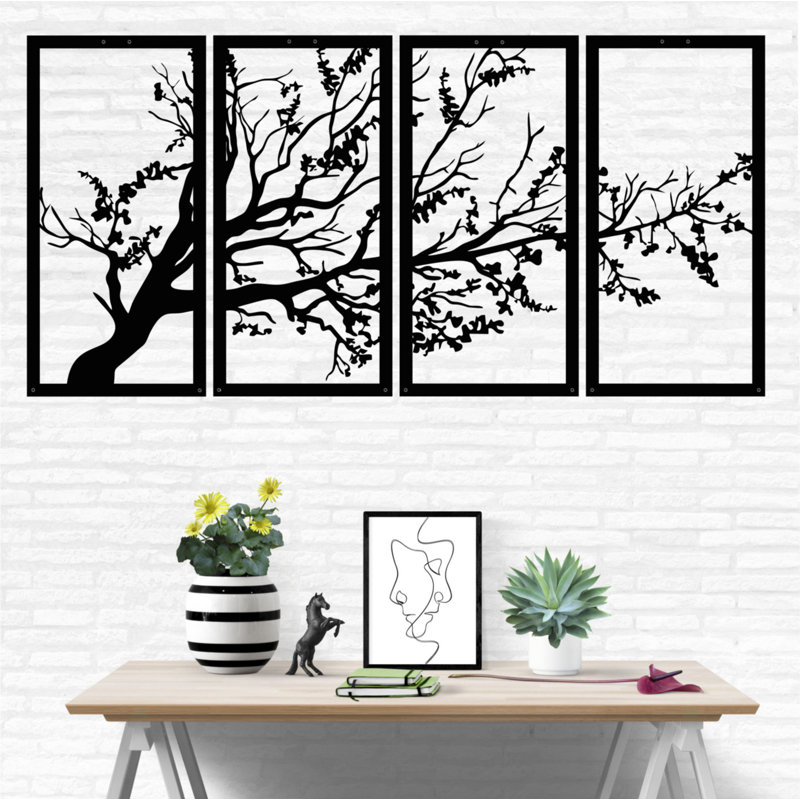 Modern Landscape & Nature Wall Decor on Metal, 39" H x 79" W x 0.6" D