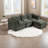 Compression Deep Seat Sectionals, Chenille Modern L Shape For Home