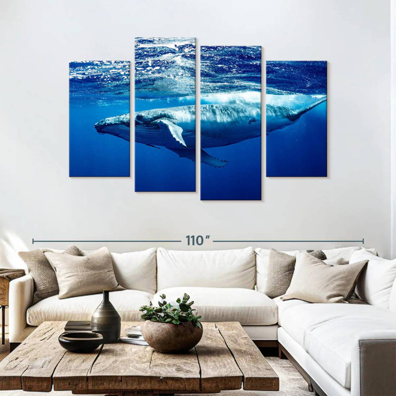 Brampt Humpback Whale Below Surface, 54" H x 84" W