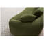 Canapé deux places incurvé en tissu chenille vert antique, aucun assemblage requis, idéal pour les petits espaces et les appartements, comprend 3 coussins décoratifs.