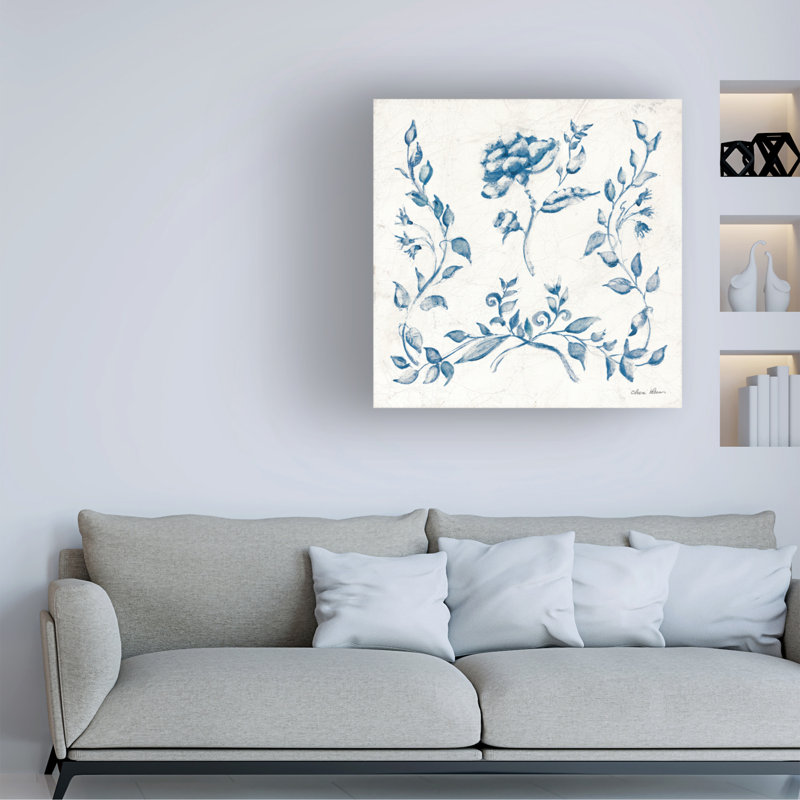  Art mural sur toile Cheri Blum, H 14 po x l 14 po, Bleu
