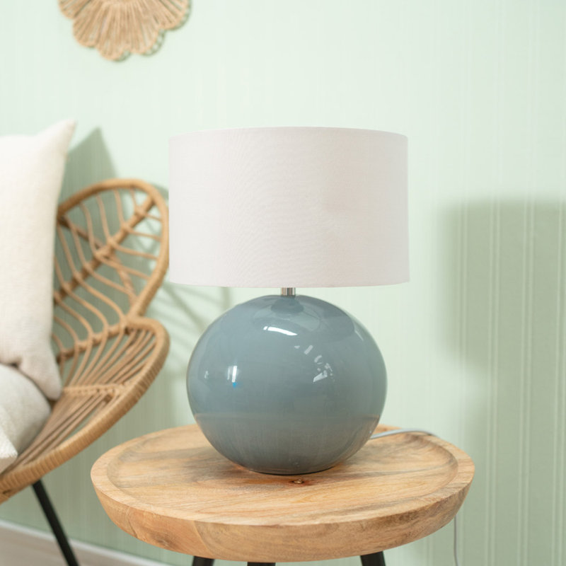 Motes Ceramic Table Lamp, Natural, Yes, Cream
