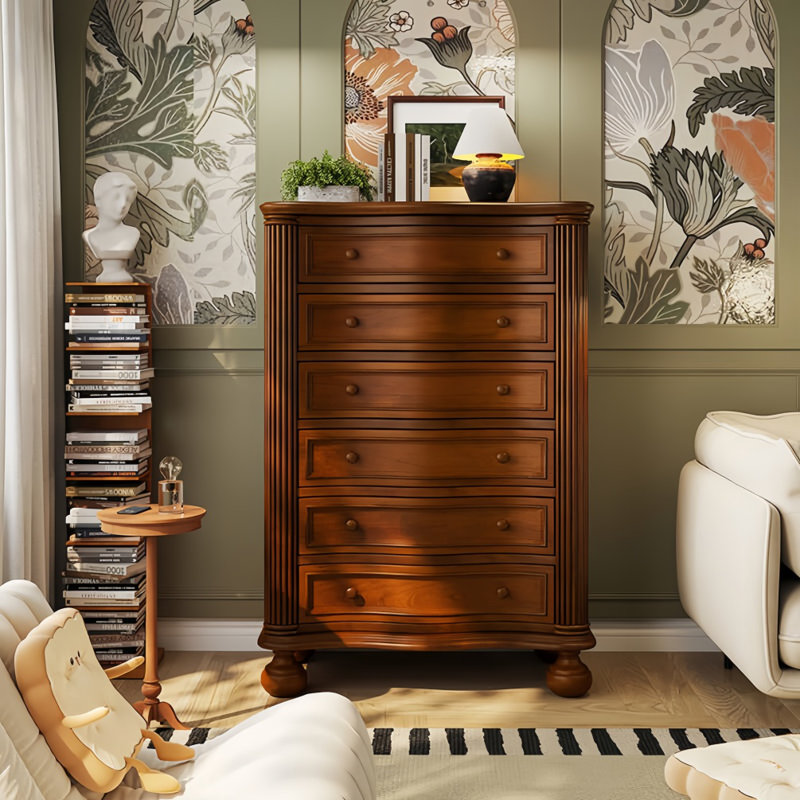 Commode d'appoint moderne avec rangement en bois massif
