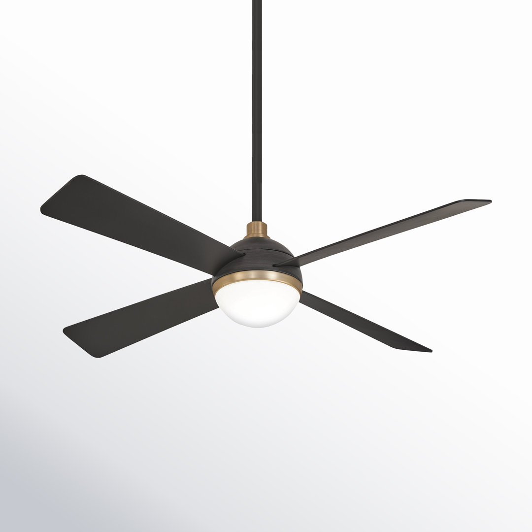 54" 4 - Blade LED Standard Ceiling Fan with Remote Control and Light Kit Included Minka Aire 