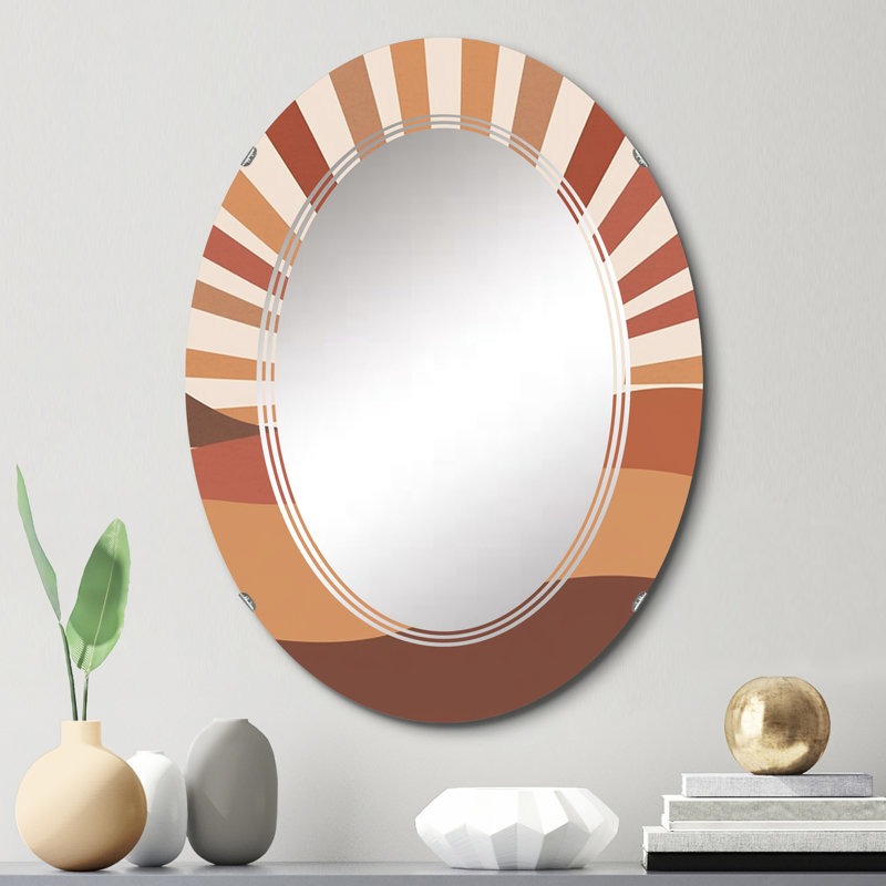 Shallcross - Miroir mural moderne ovale, 30 po x 20 po