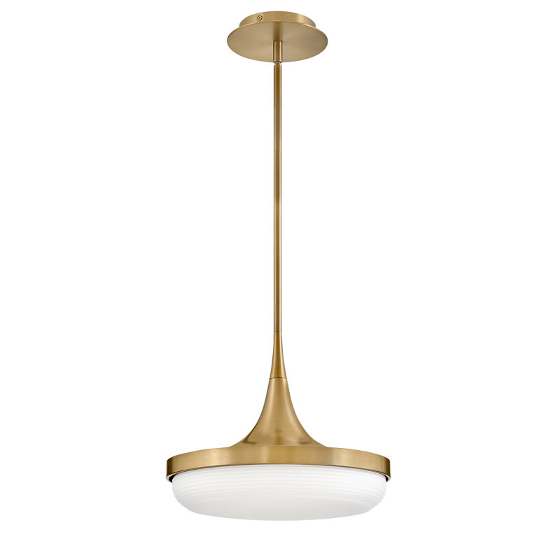 1 - Ligh Bowl LED Pendant, Lacquered Brass