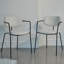 48cm H Metal Armchair in Beige