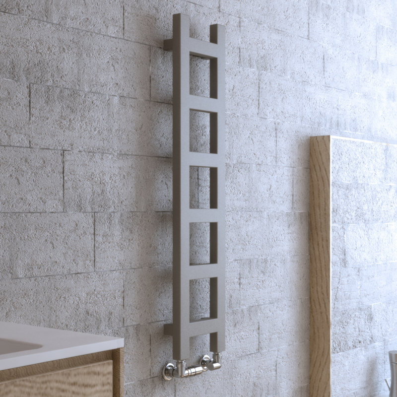 Easy Heated Towel Rail, 96 cm H x 20 cm W x 7.2 cm D, Taupe