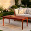 Table basse d'extérieur en bois rustique, durable et élégante pour le patio ou le jardin