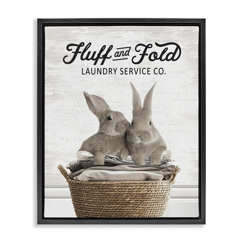 Cadre flottant Vintage Bunnies, Cadre flottant noir de jais, H 21 po x l 17 po