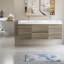 Meuble-lavabo flottant avec lavabo et meuble-lavabo-346027539
