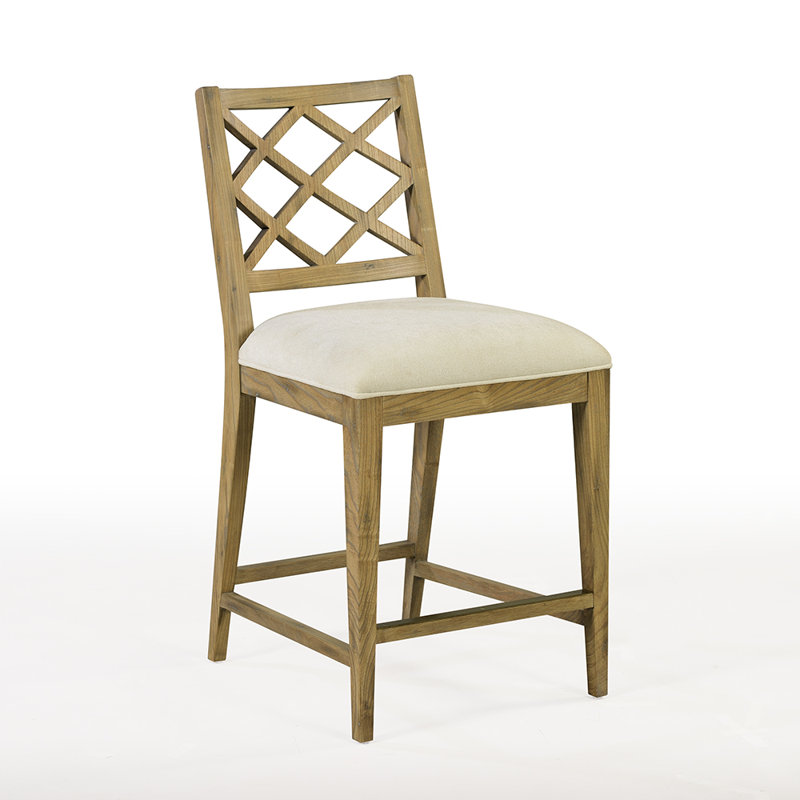 Tabouret de comptoir rembourré Diamond II, Avoine / beige