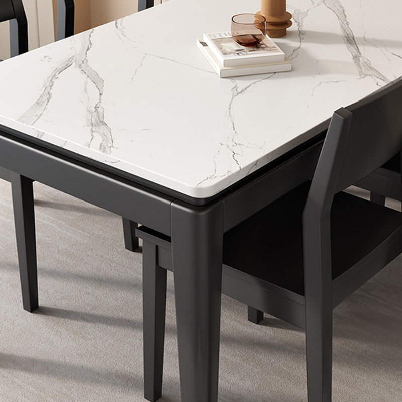 Ensemble de table de salle à manger rectangulaire moderne et simple, H 29,5 po x L 59 po x l 35,4 po
