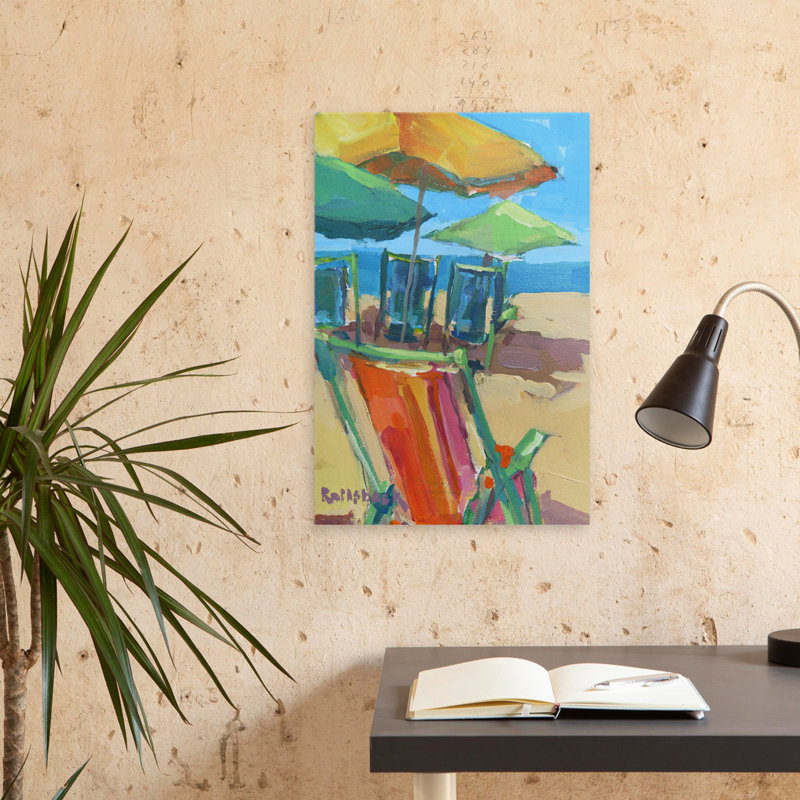 Beach Days - Coastal Paysages, Plages, océan, art, H 24 po x l 16 po