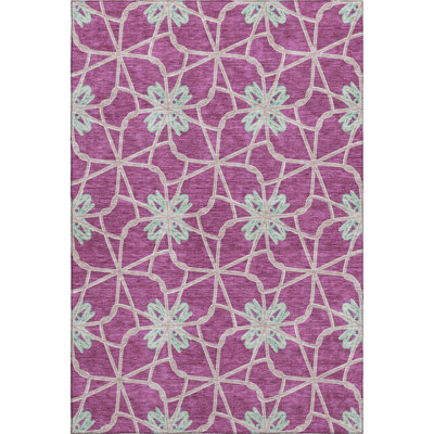 Premium Machine Washable Prisco Blush Rug
