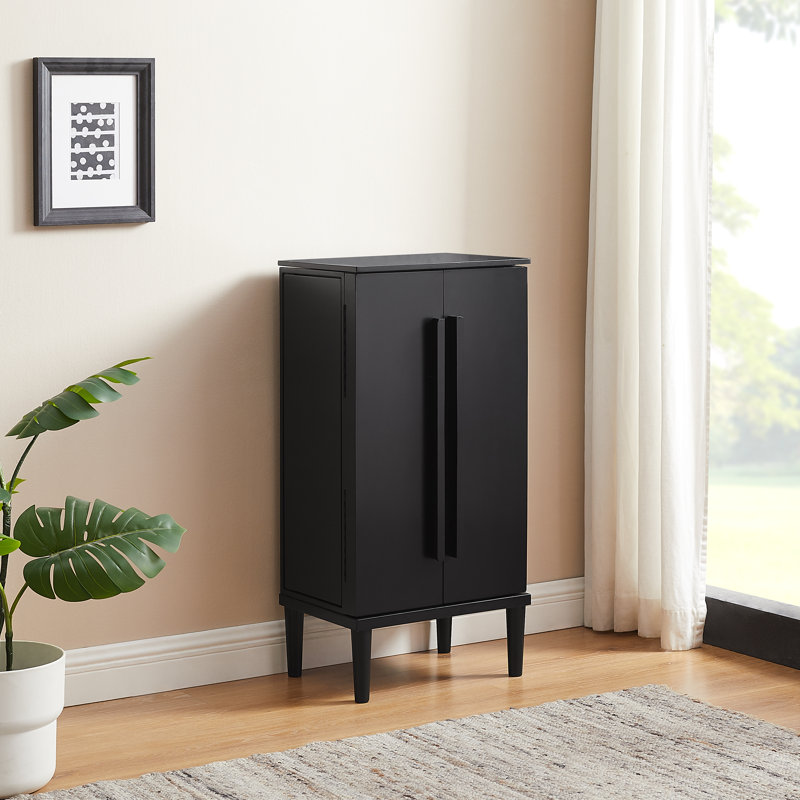 Naithan 18'' Wide Jewelry Armoire, Black