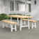 2 - Person Acacia Wood Patio Dining Set with Rectangular Table