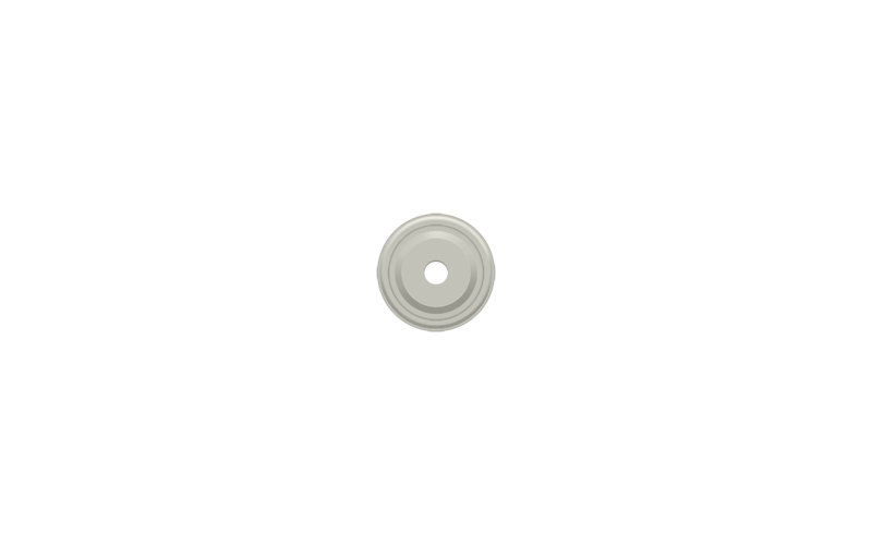 Metal Knob Backplate, Brushed Nickel