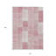 Tapis intérieur lavable rosé 10 pi x 14 pi patchwork ivoire et ivoire