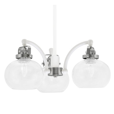 Lustre 3 lumières avec verre transparent 7 "Easton Easton