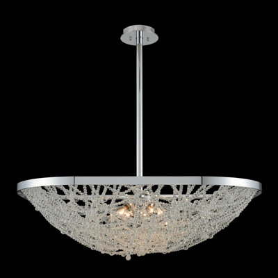 Lana 8 LT Chrome/Clear Chandelier Allegri