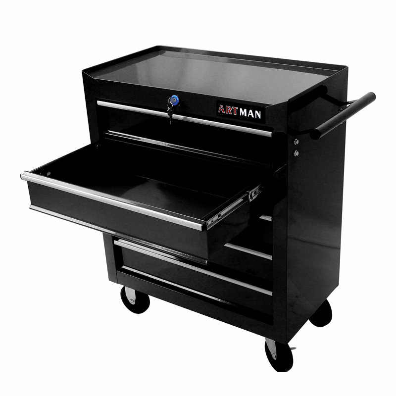 Fanchone Metal Accent Cabinet, Black