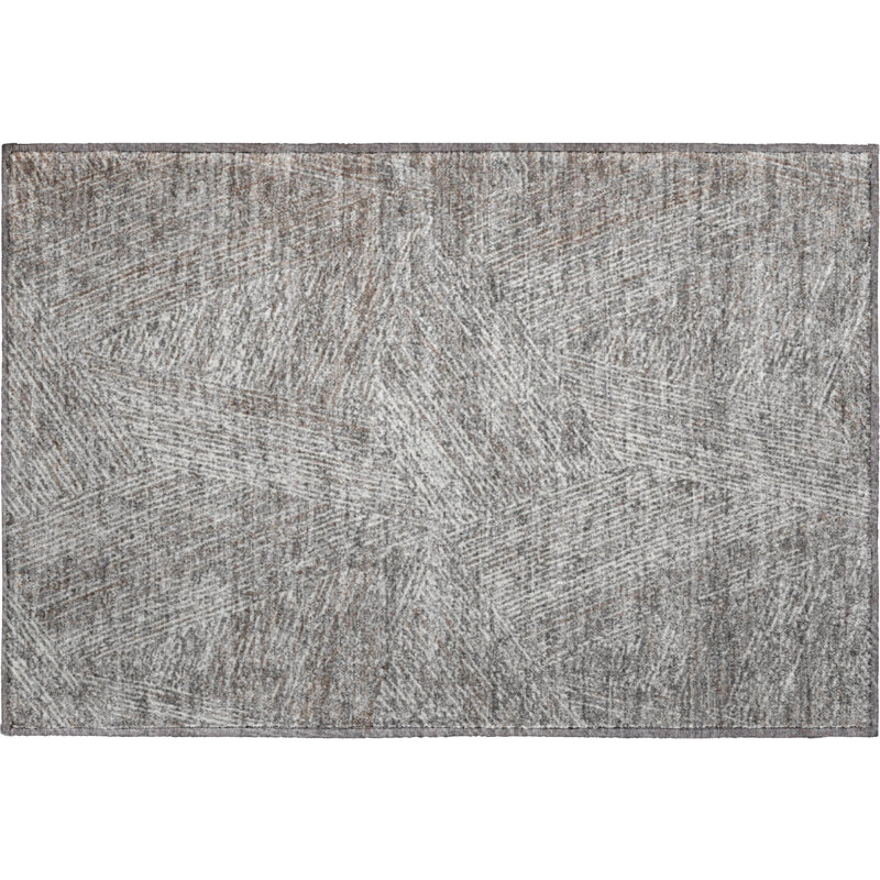 Premium Machine Washable Finchley AMF991 Lines Rug, Rectangle 1'8" x 2'6"