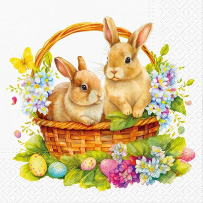 Ensemble de 20 serviettes de table-repas Bunnies