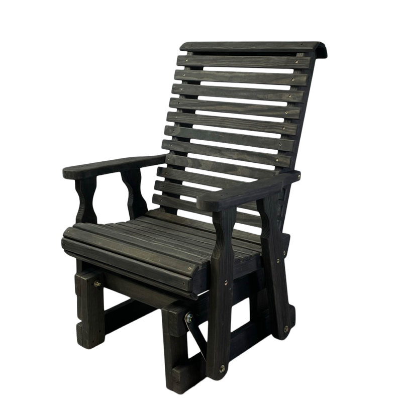 Fauteuil oscillant traité Amish Casual 600 lb, Teinture noire semi-unie