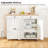 Jemal 43.3" Rolling Kitchen Island with Storage and Power Outlet-241150439