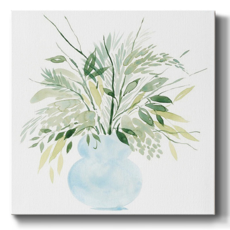 Greenery Bouquet II - impression sur toile tendue, H 40 po x l 40 po x P 1,5 po