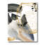 Abstrait pastel avec taches bleues, noires et beiges - peinture sur toile tendue-59850644