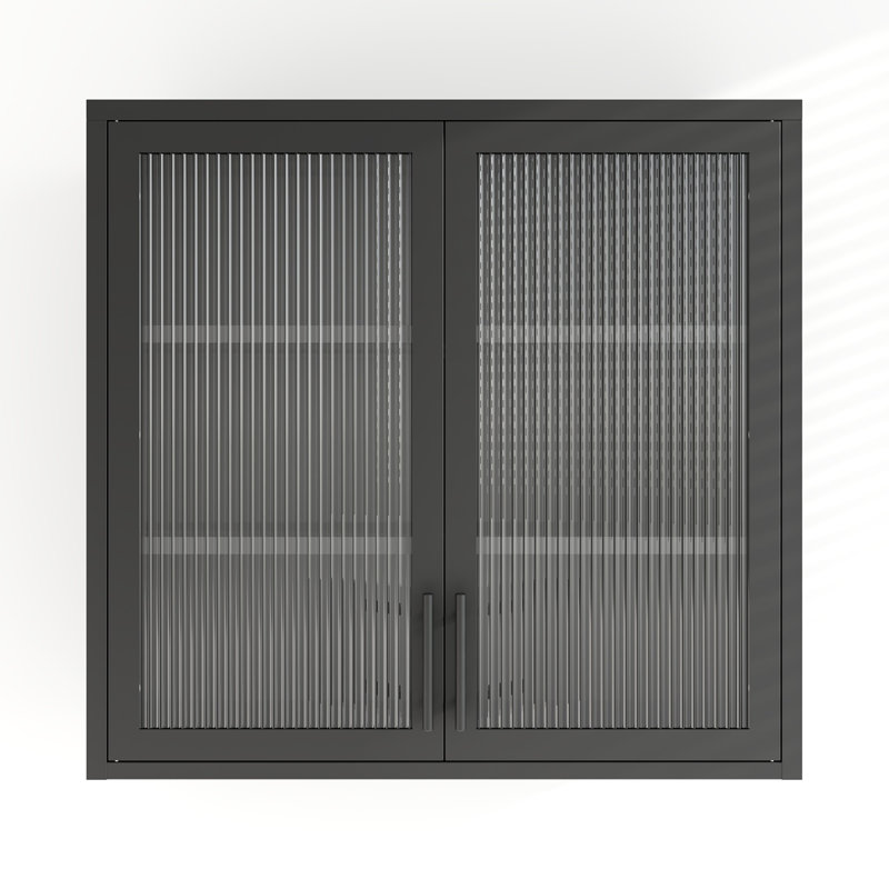Retro Style Wall Mounted Cabinet, Black
