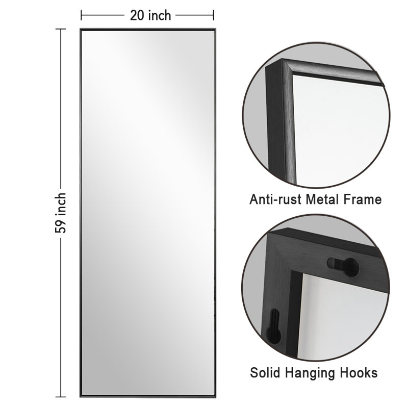 Metal Flat Mirror, Black