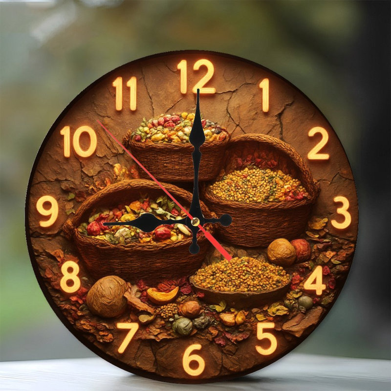 horloge décorations d'automne