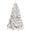 Arbre de Noël floqué avec lumières UL et pommes de pin naturelles - pointes en PVC enneigées, pointes, structure à charnières, support en métal stable, installation facile-117530737