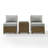 2 - Person Modular Patio Conversation Set with Cushions-70691717-70691719