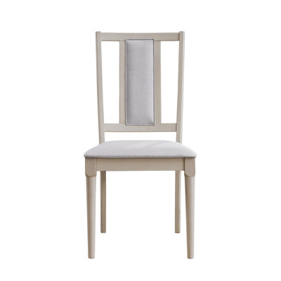Marta Beige Linen & Natural Finish Side Chair (Set Of 2)