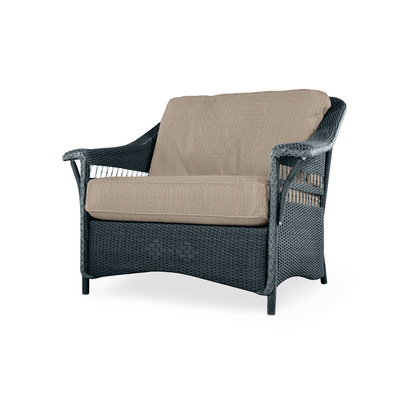 Nantucket Outdoor Lounge Chair, Demo Oatmeal, Ivory