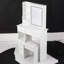 Petit meuble-lavabo 29,2 po avec tabouret de bureau et tabouret-4780490
