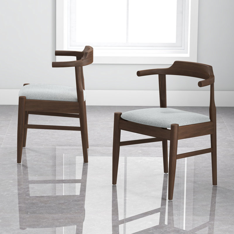 Fauteuil à oreilles Kamiran, Tissu gris