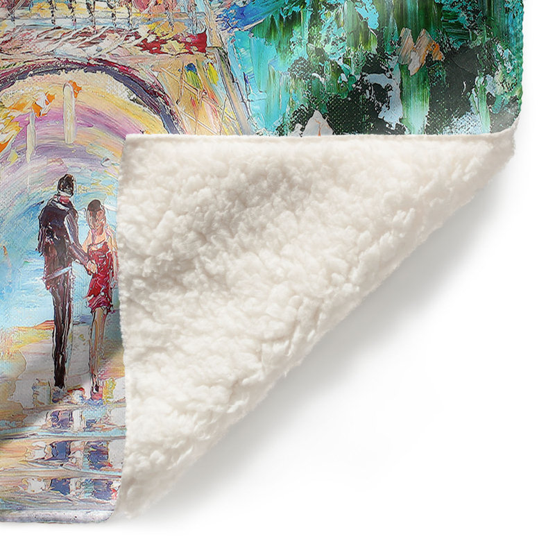 Couverture sherpa starry nuit tour eiffel, l 51 po x L 60 po