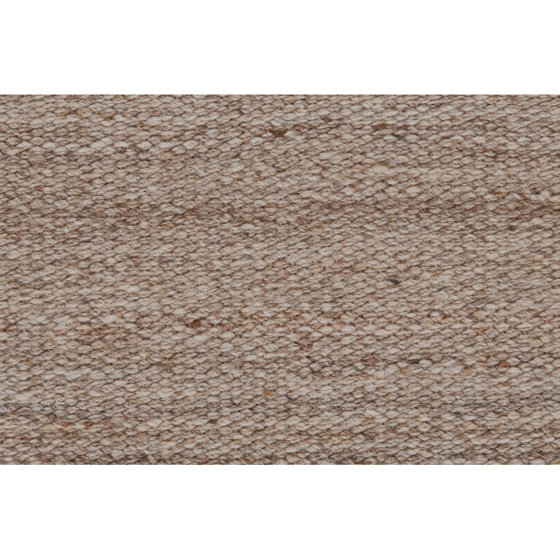 Bostic Striped Handmade Flatweave Wool/Cotton Sand Area Rug, Rectangle 2' x 3'