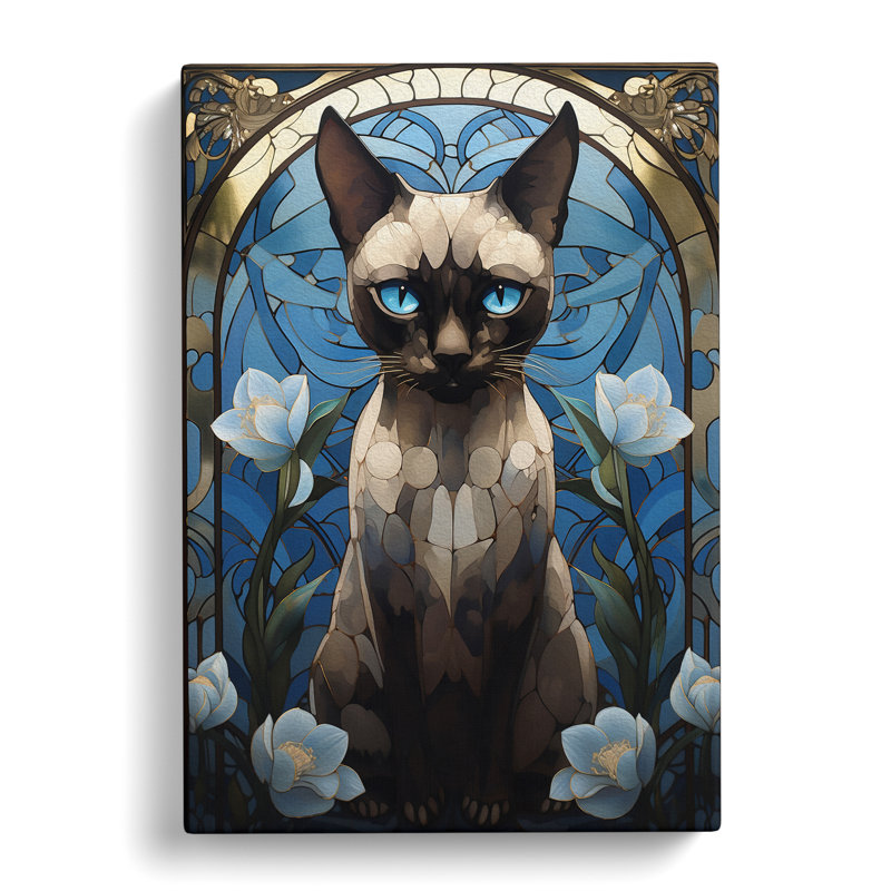 Siamese Cat No.2 - No Frame Print, 50cm H x 35cm W x 3cm D