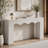 63" Wooden Console Table, Multi-purpose Entryway & Behind Sofa Table with Storage Shelving