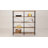Lund 63 Inch Industrial 4 Tier Shelf Bookshelf, Particleboard, Metal Frame-93617283-93617285